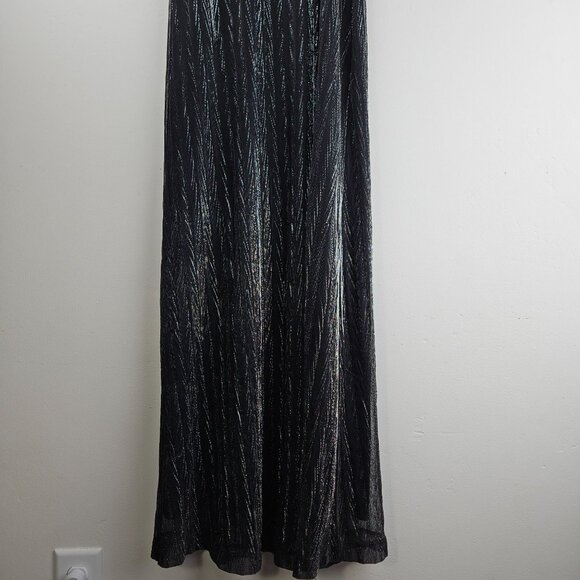 LULUS Maxi Dress Womens XS Black Silver Sexy Stretchy Comfortable Formal Party - Picture 15 of 16